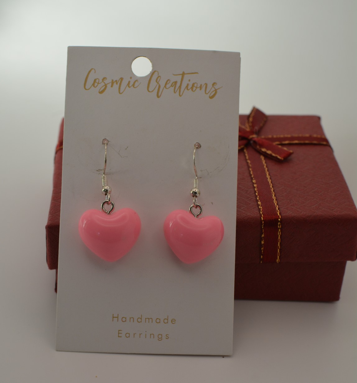Pink Heart Earrings