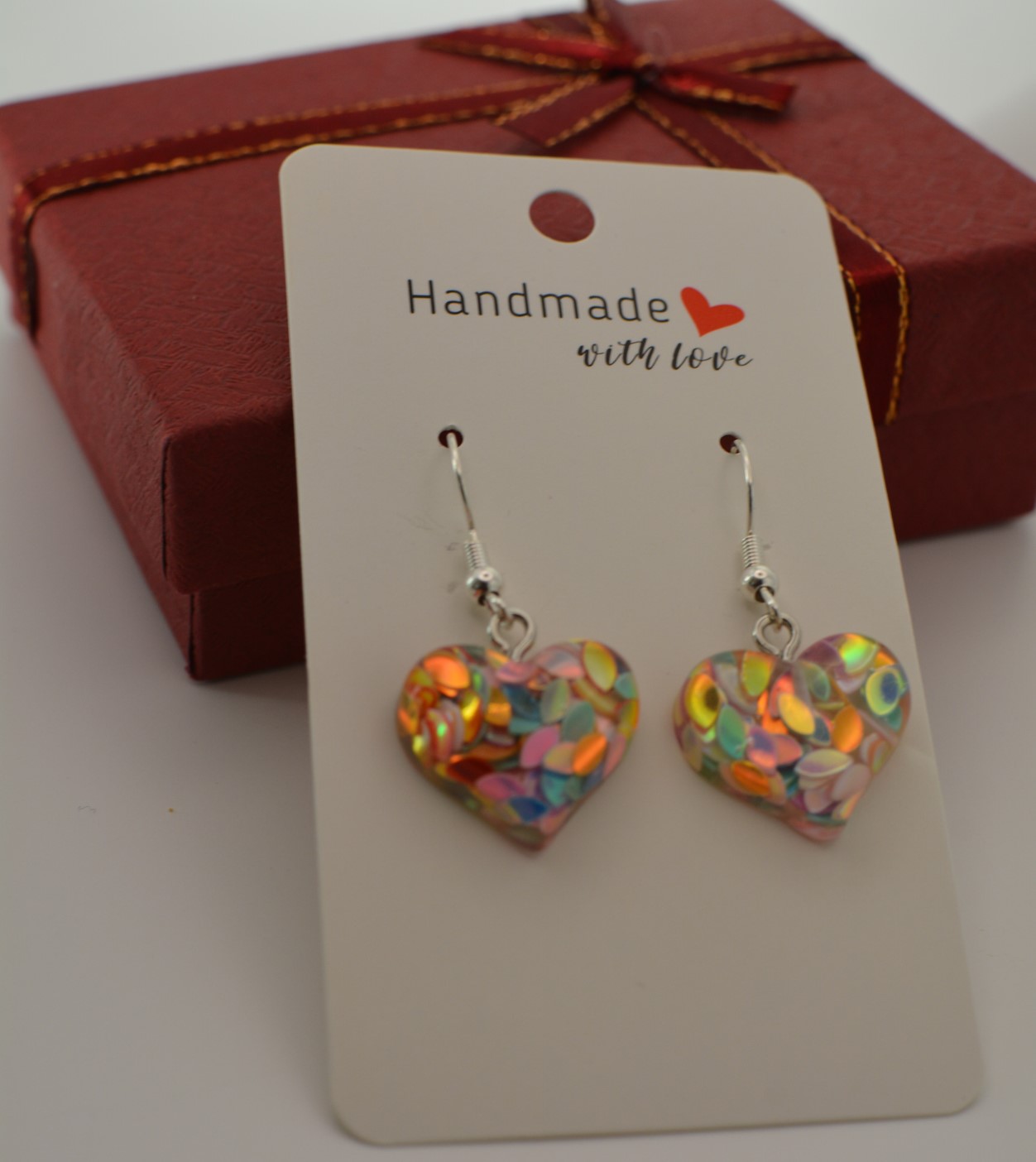Shimmery Heart Earrings