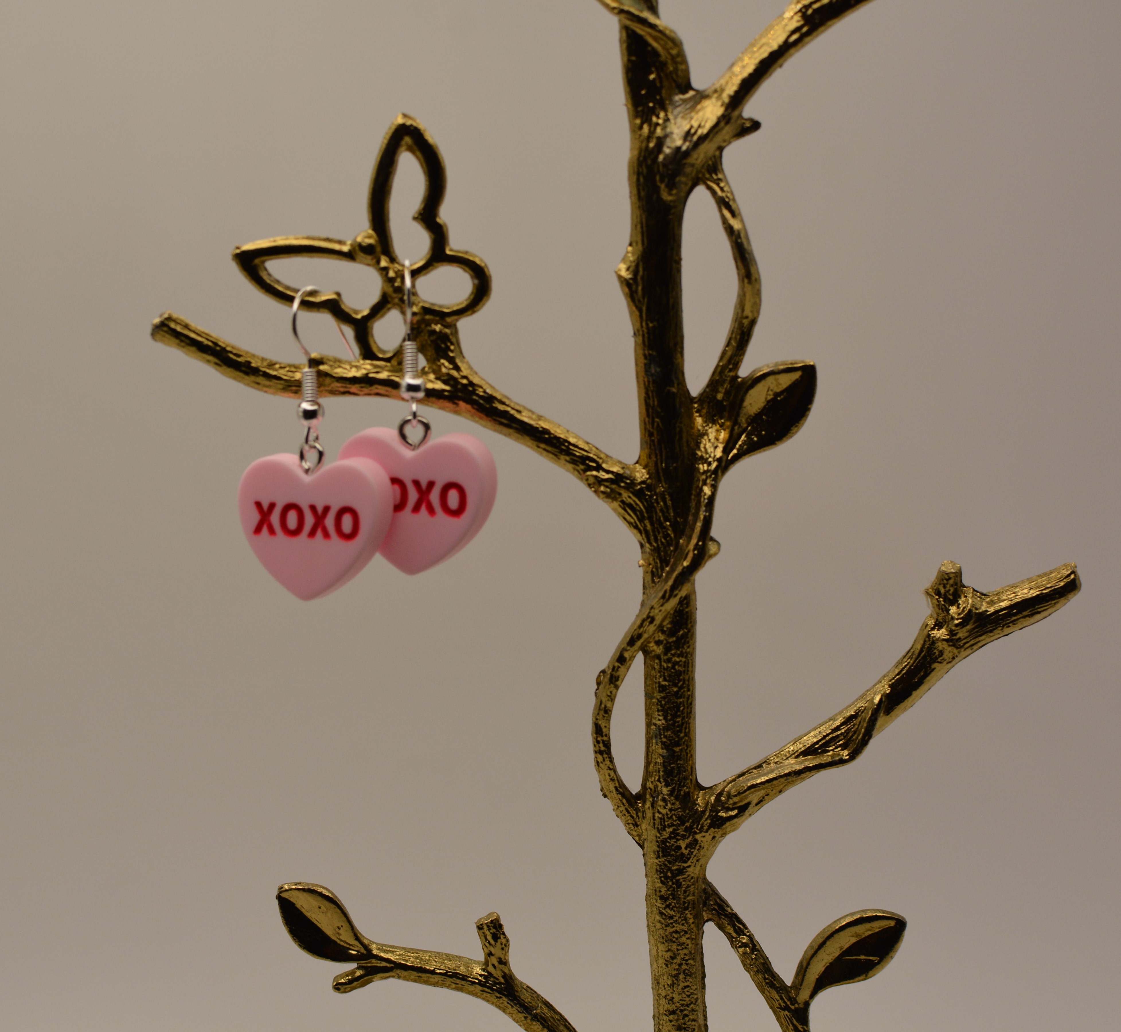 Heart-shaped XOXO Earrings