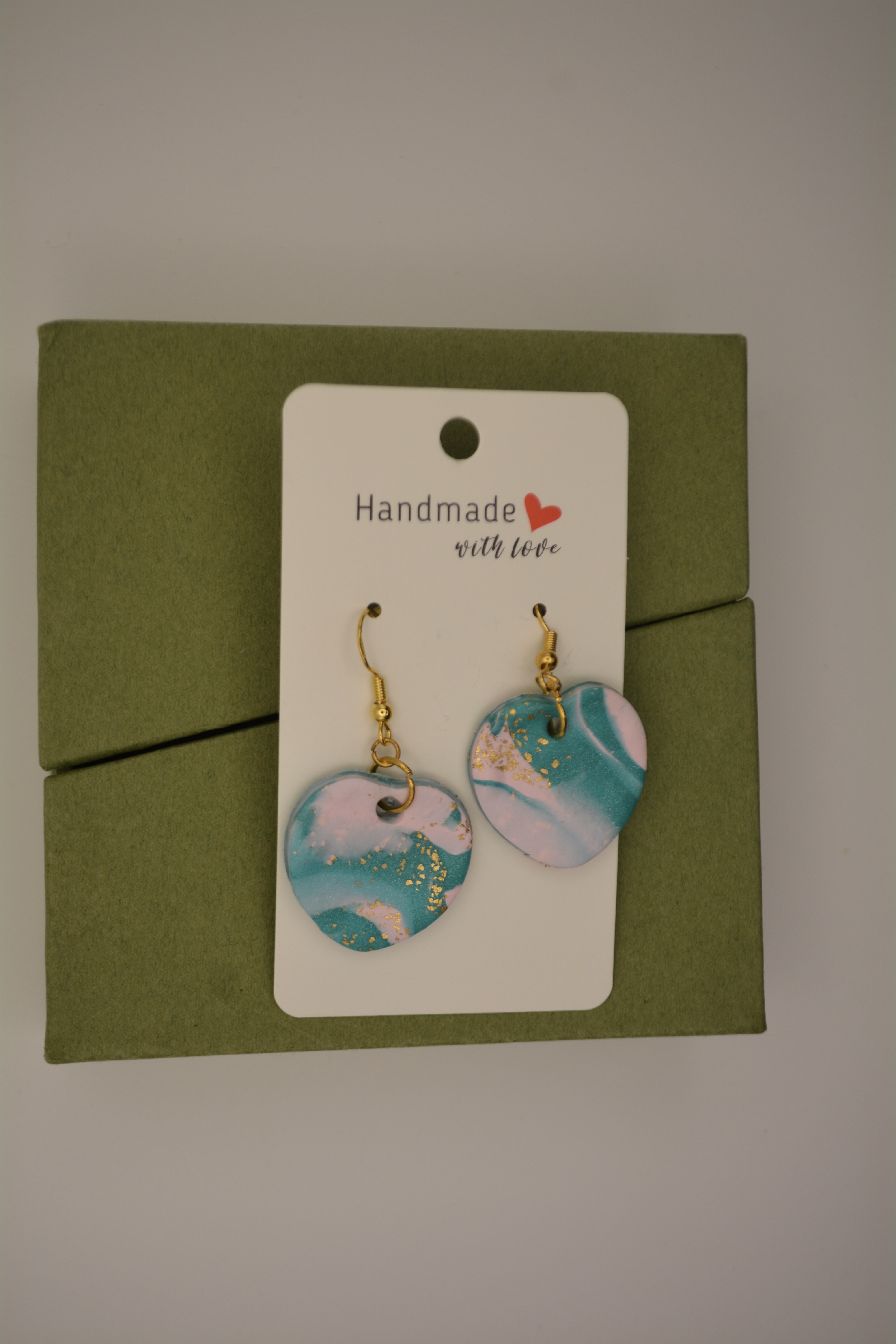Blue Sky Heart Earrings