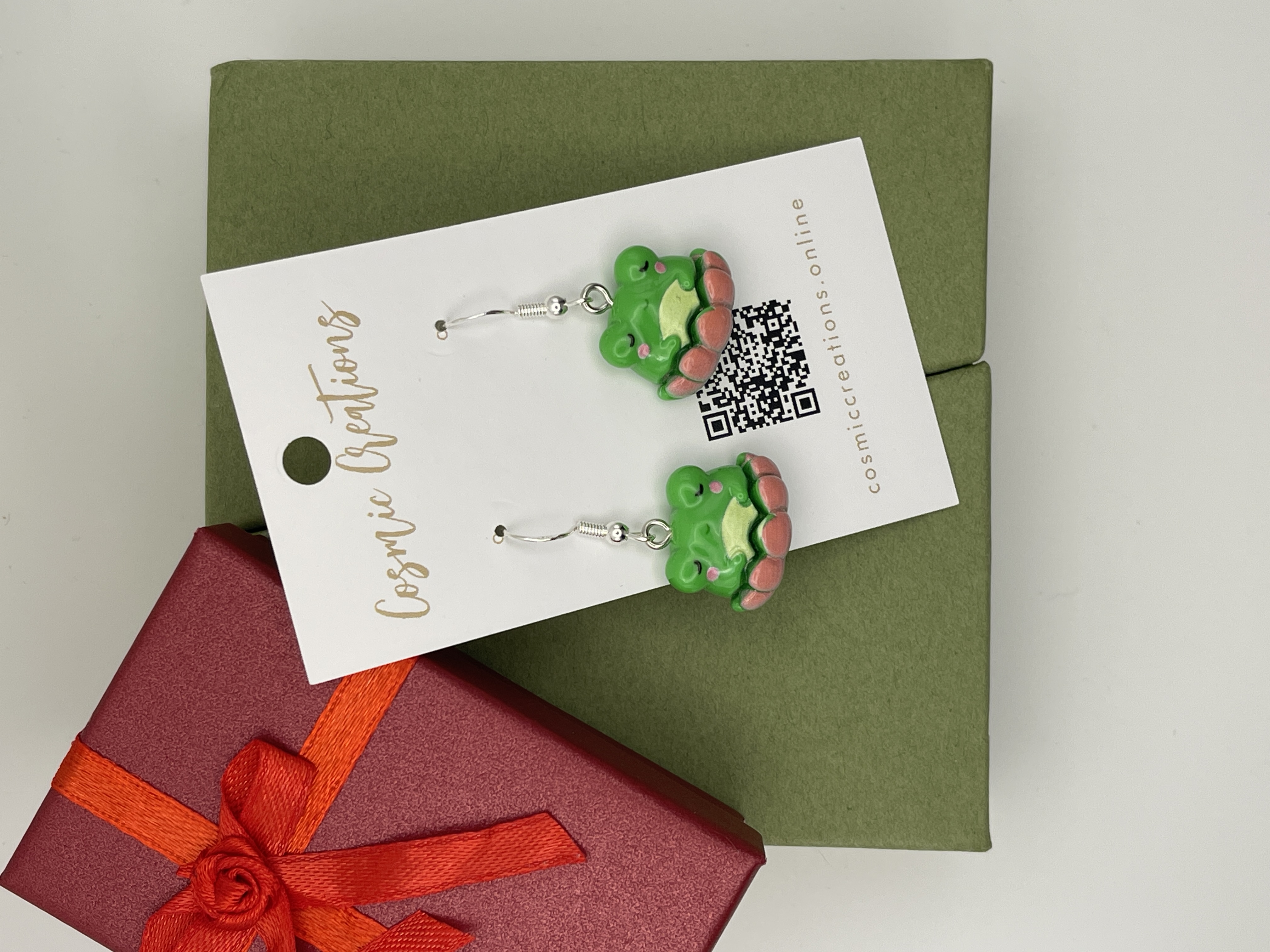 Frog Themed Earrings