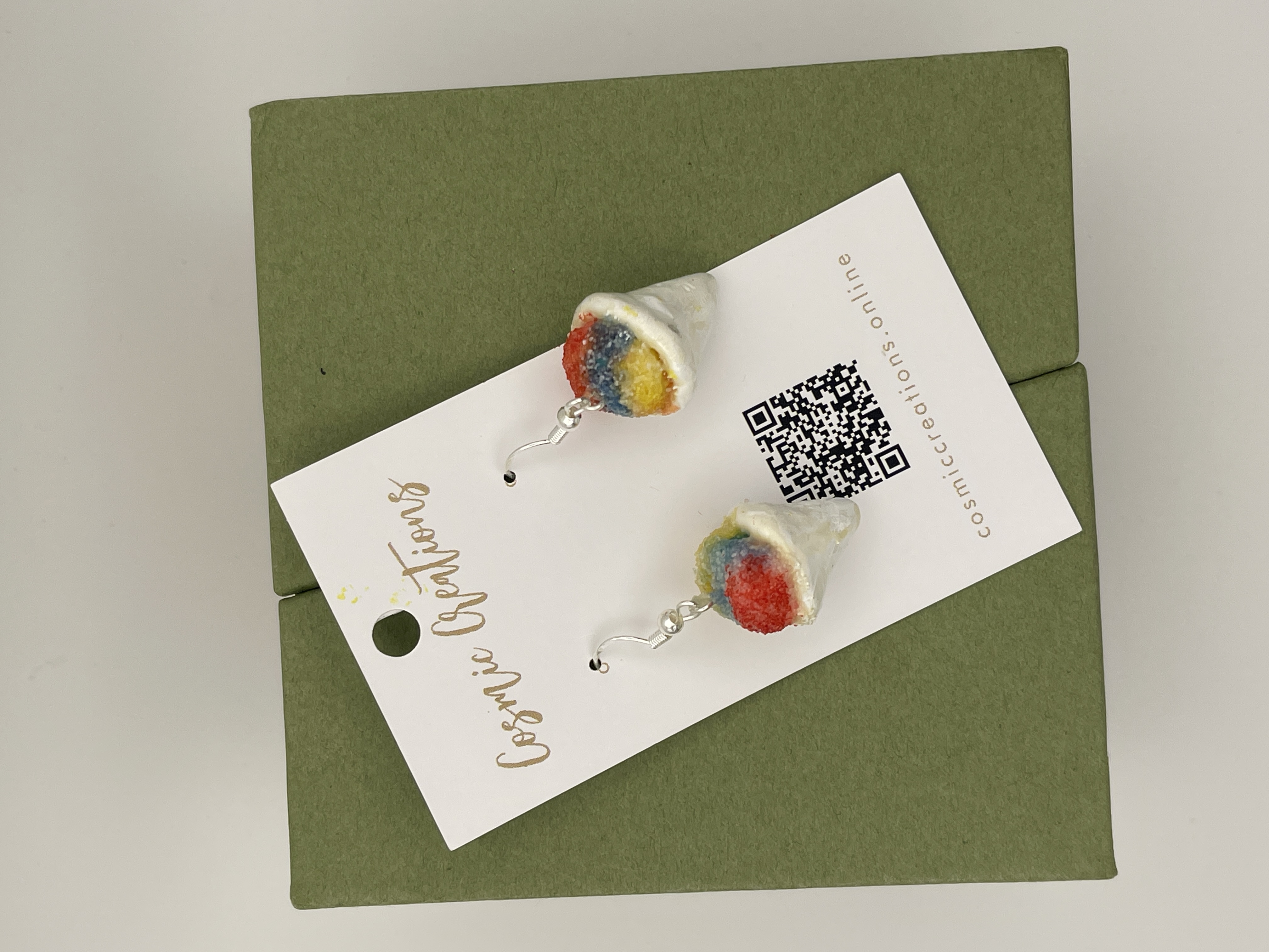 Colorful Snow Cone earrings
