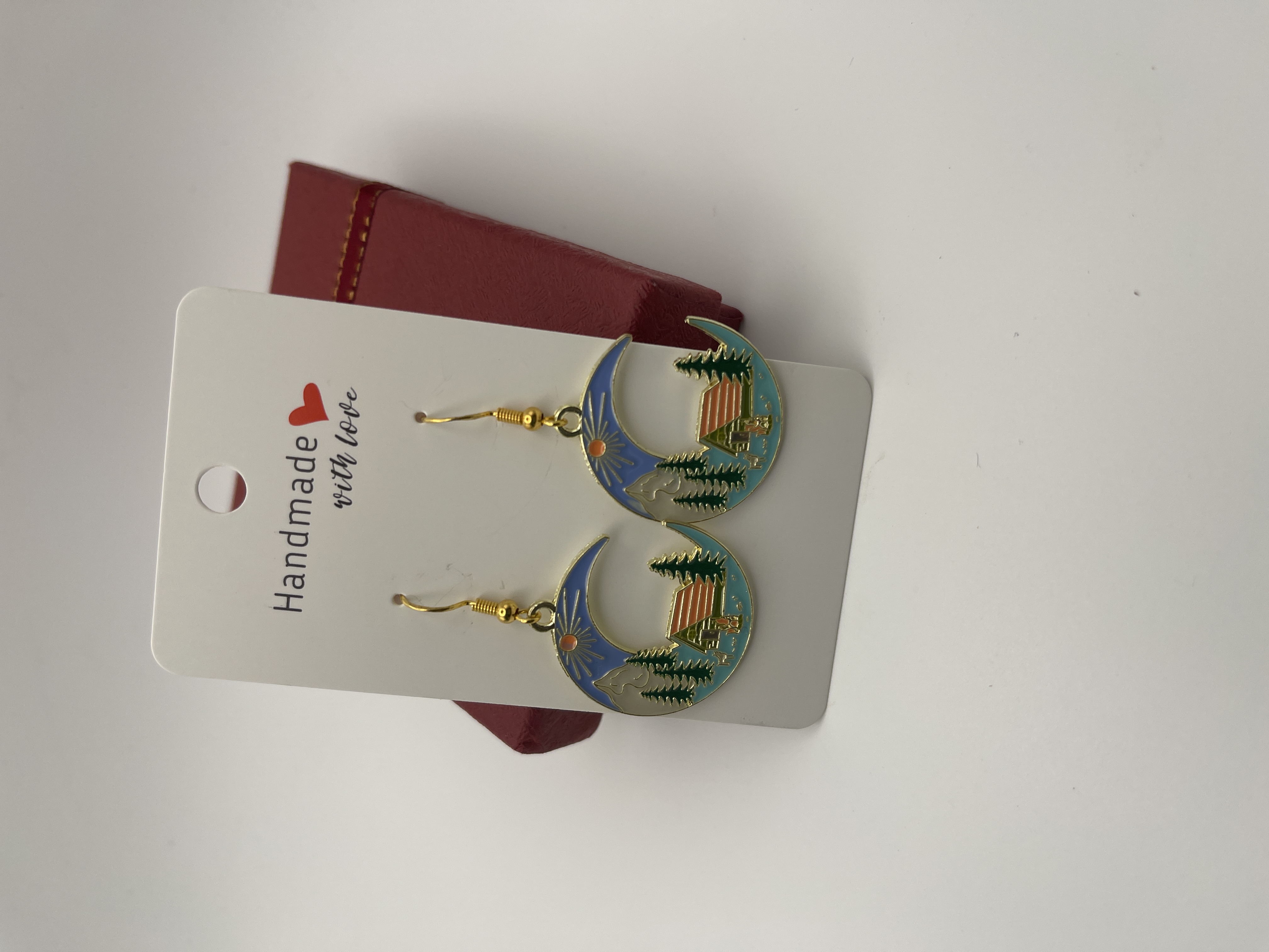 Crescent Moon Camping Earrings