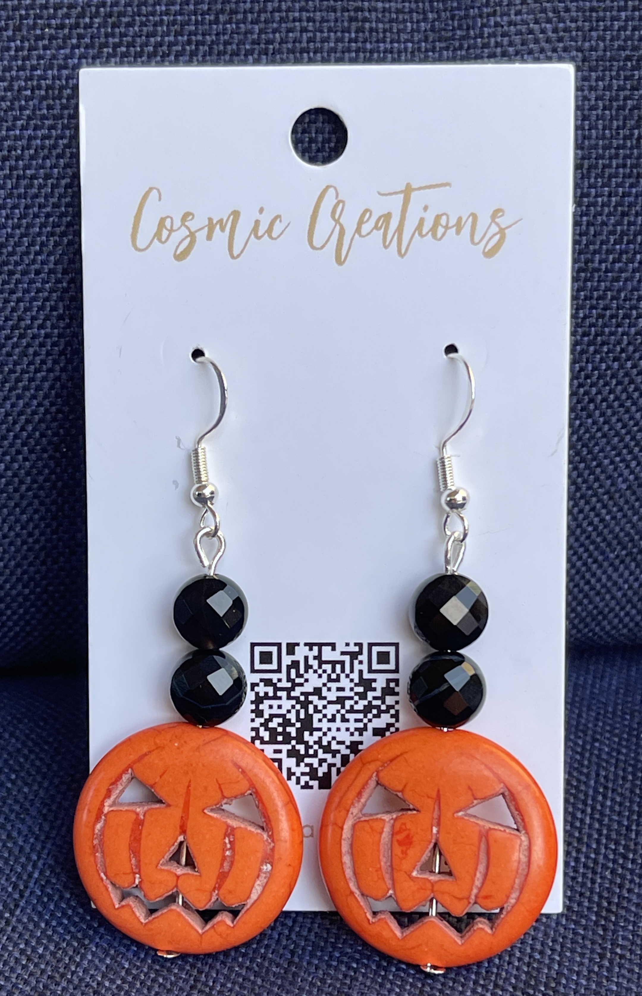 Pumpkin Jack-O’-Lantern Halloween Earrings