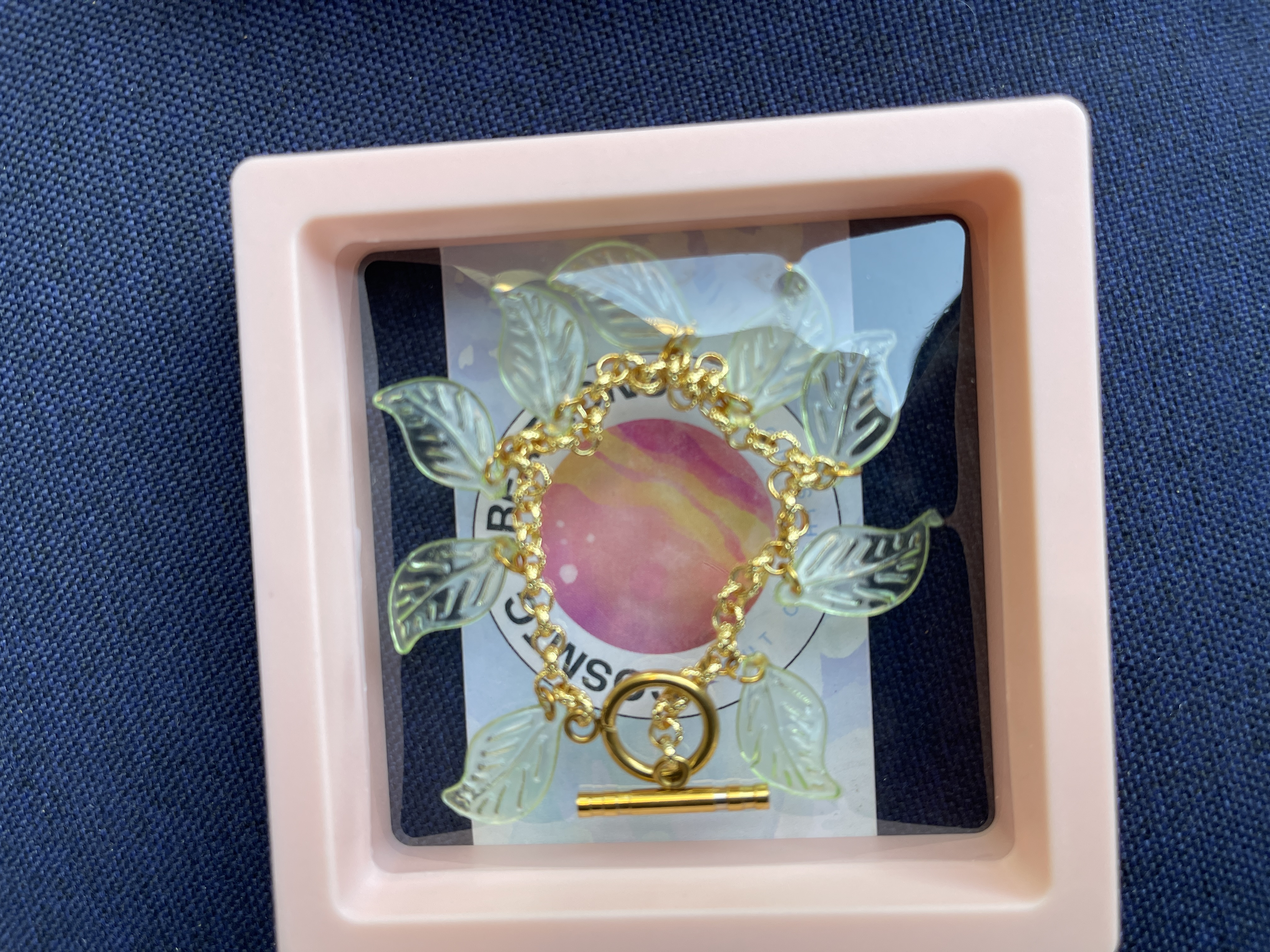 Gold Leaf Charm Bracelet