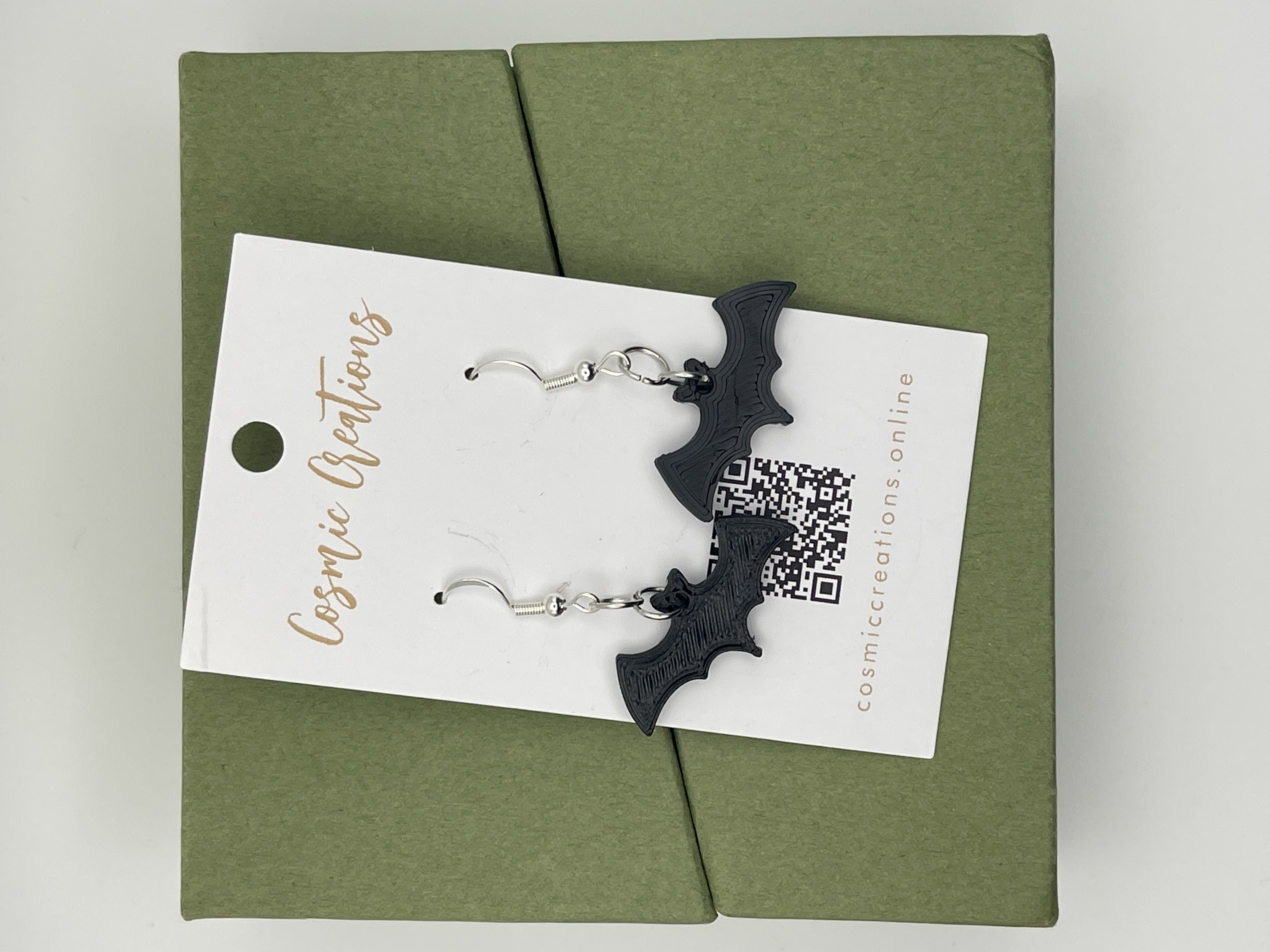 Black Bat Earrings