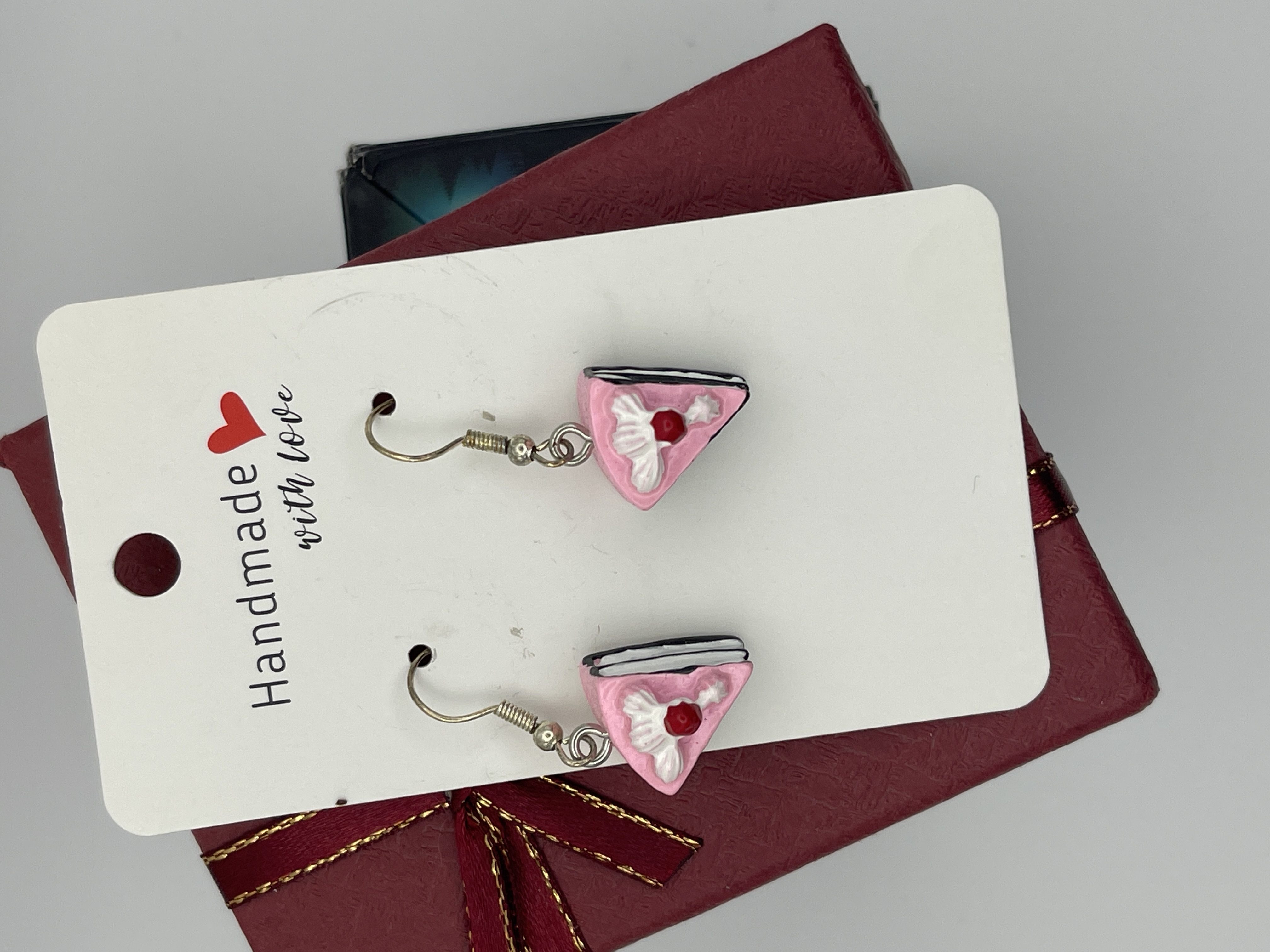 Handmade Cake Slice Earrings