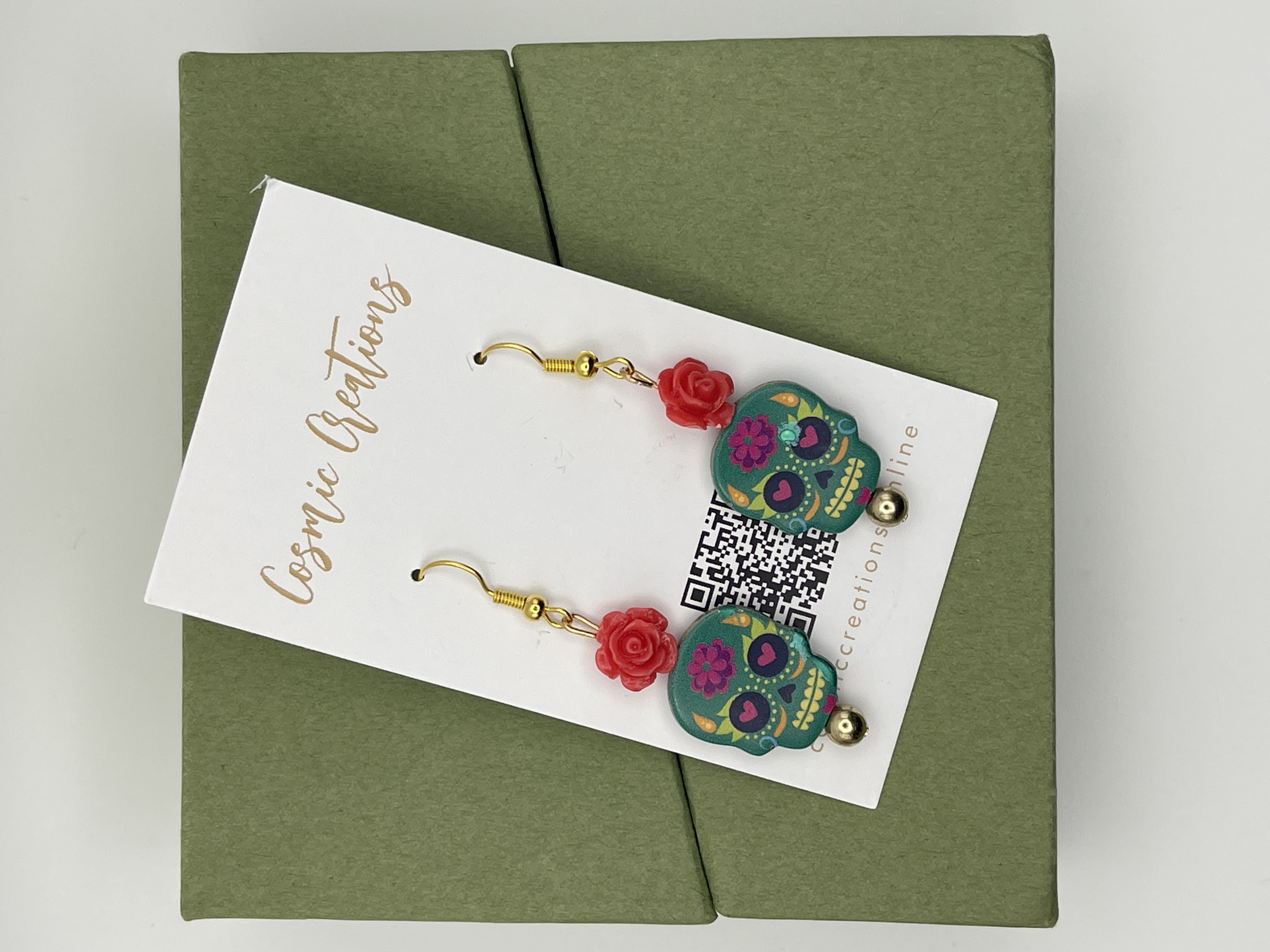 Colorful Skull Earrings