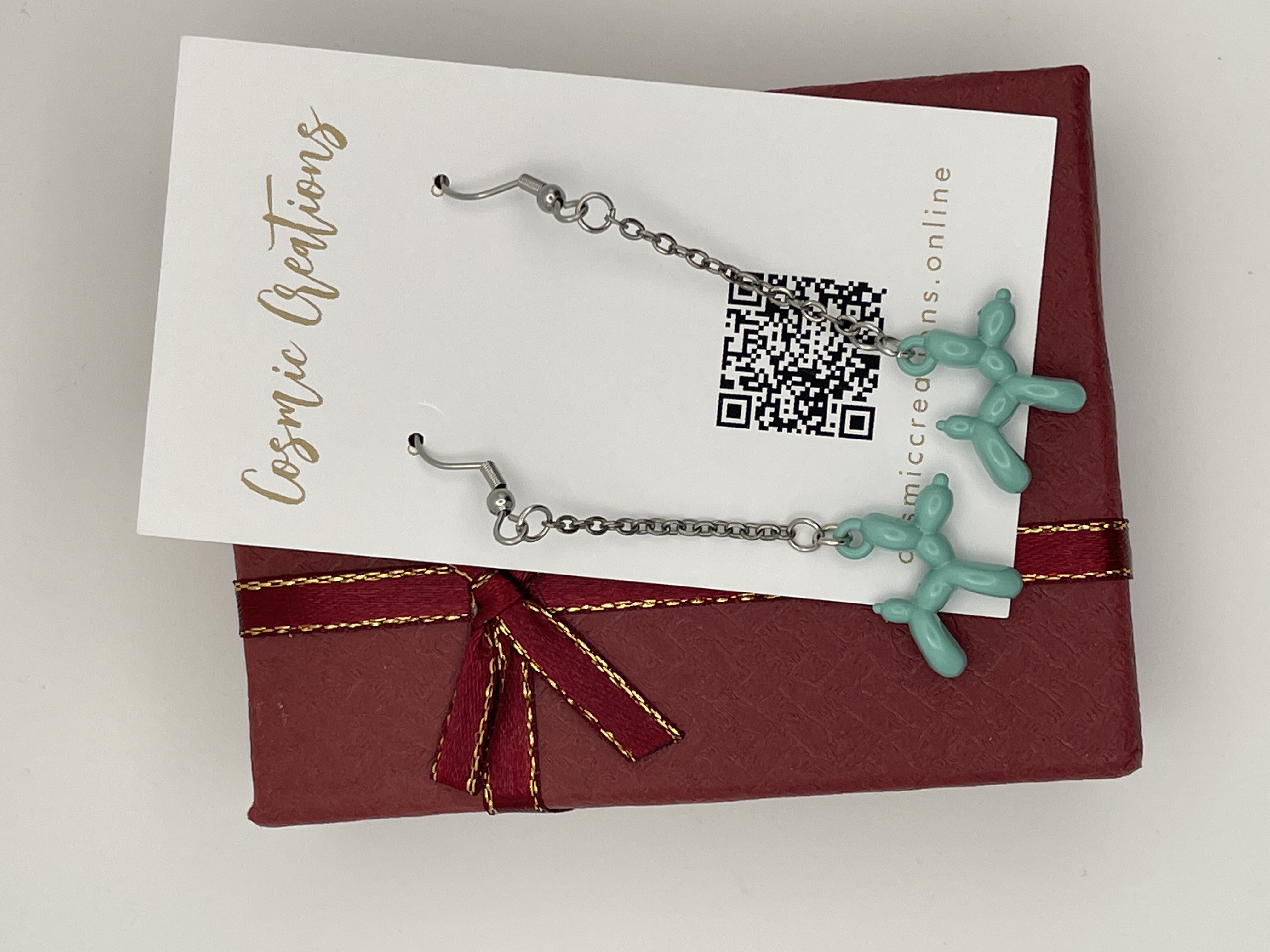 Balloon Dog Dangle Earrings