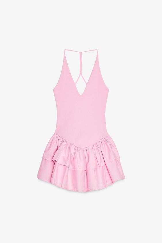 COMBINED HALTER DRESS