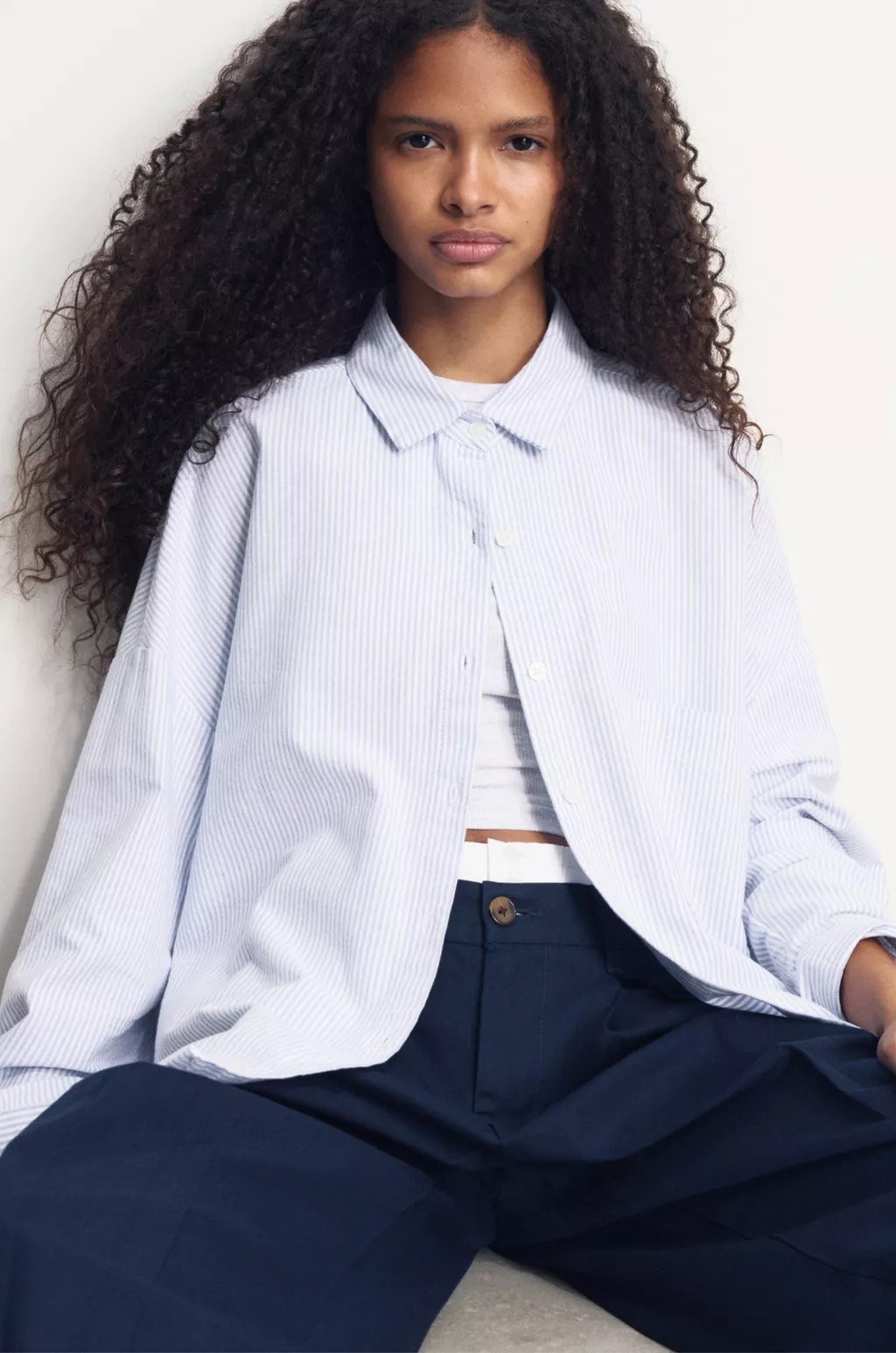 Striped shirt with pocket