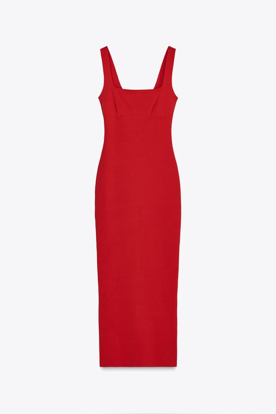 POLYAMIDE BLEND MIDI DRESS