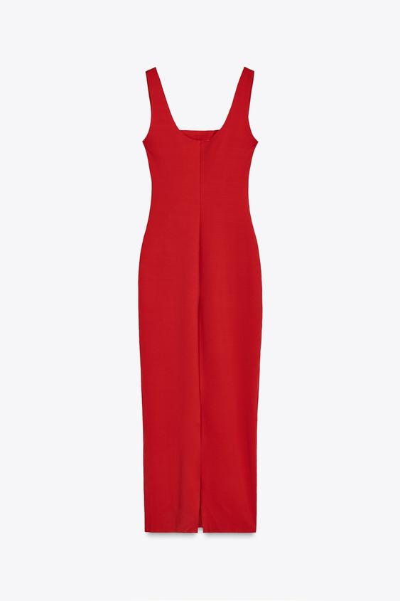 POLYAMIDE BLEND MIDI DRESS