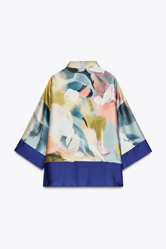 PRINTED SATIN SHIRT