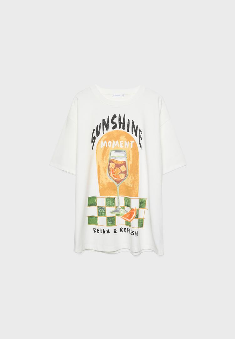 Oversize heavy cotton printed T-shirT