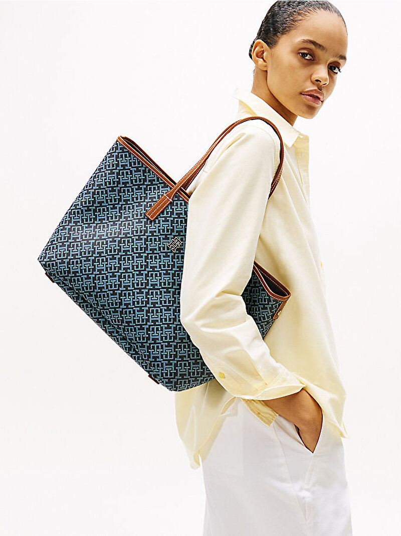 women th monoplay leather tote bag