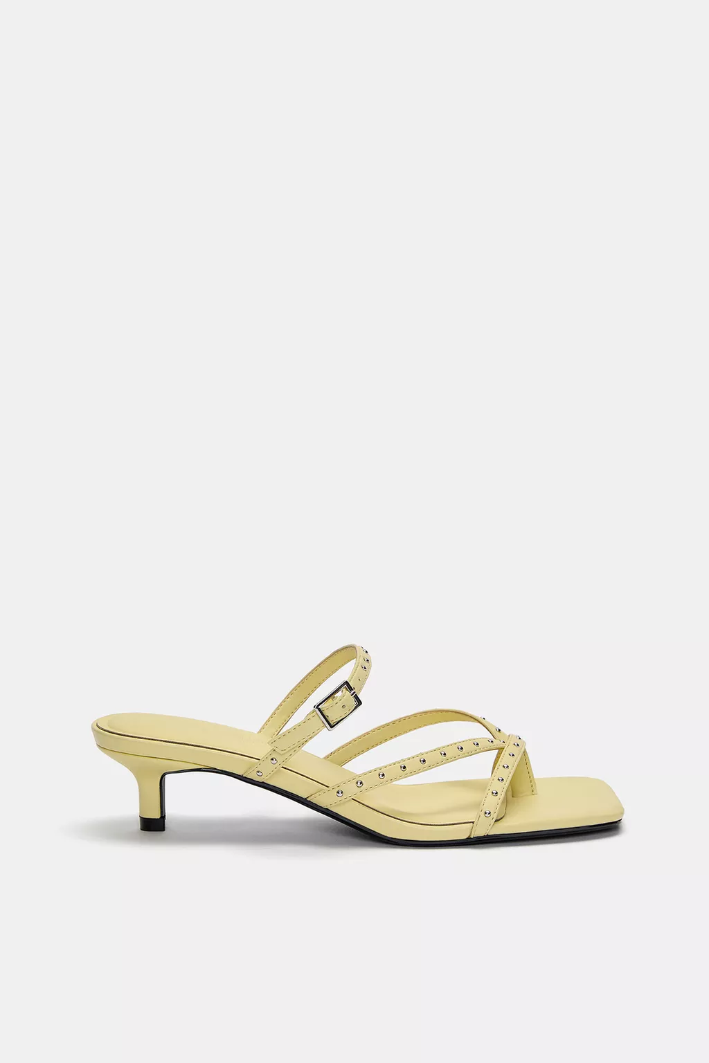 Heeled sandals with studs