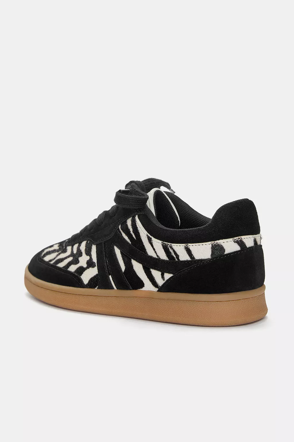 Animal print leather trainers