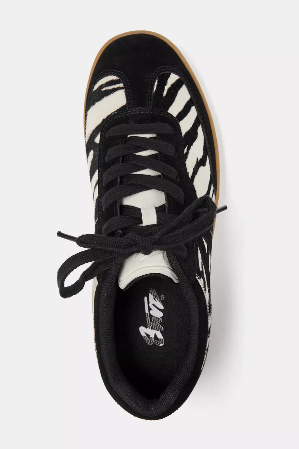 Animal print leather trainers