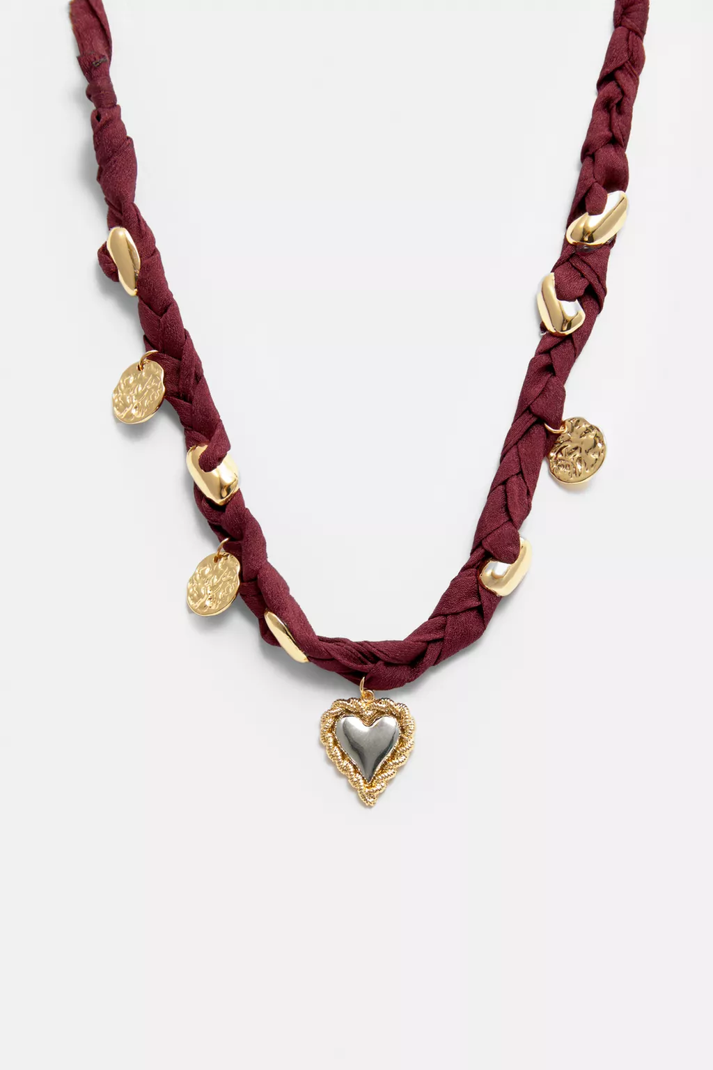 Cord necklace with charms