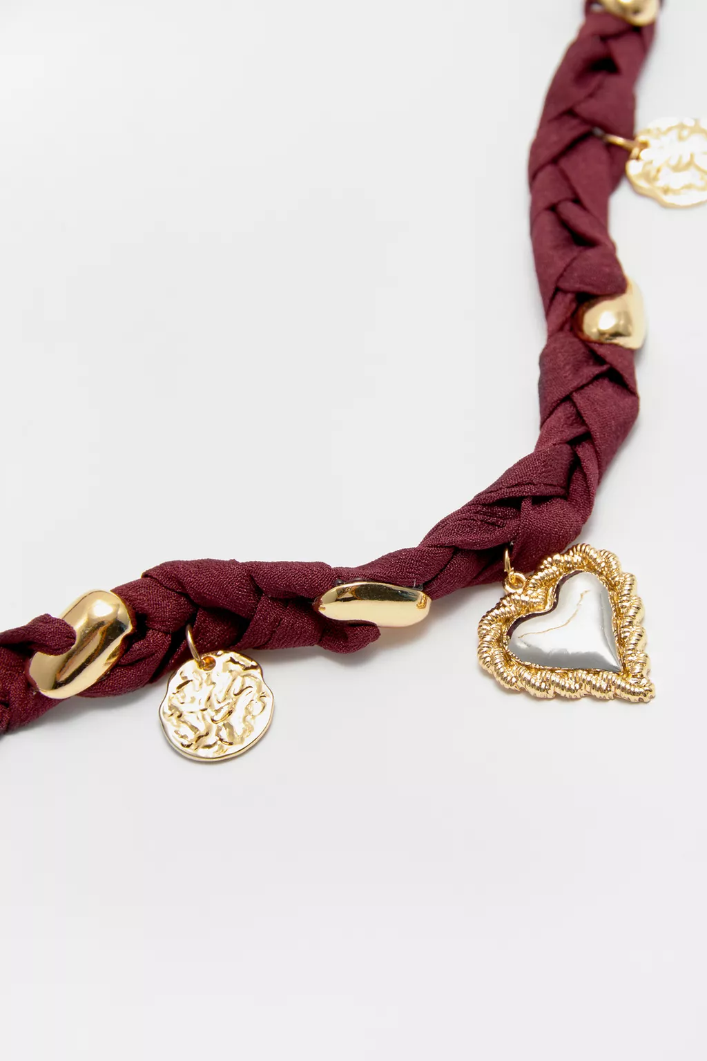 Cord necklace with charms