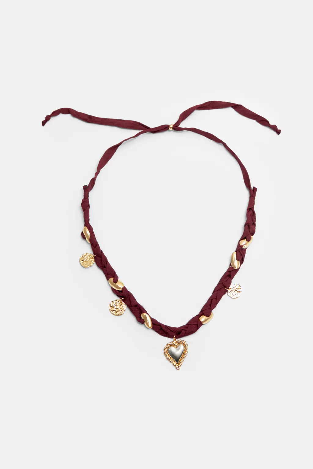 Cord necklace with charms