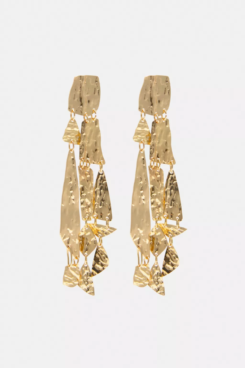 Golden cascading earrings