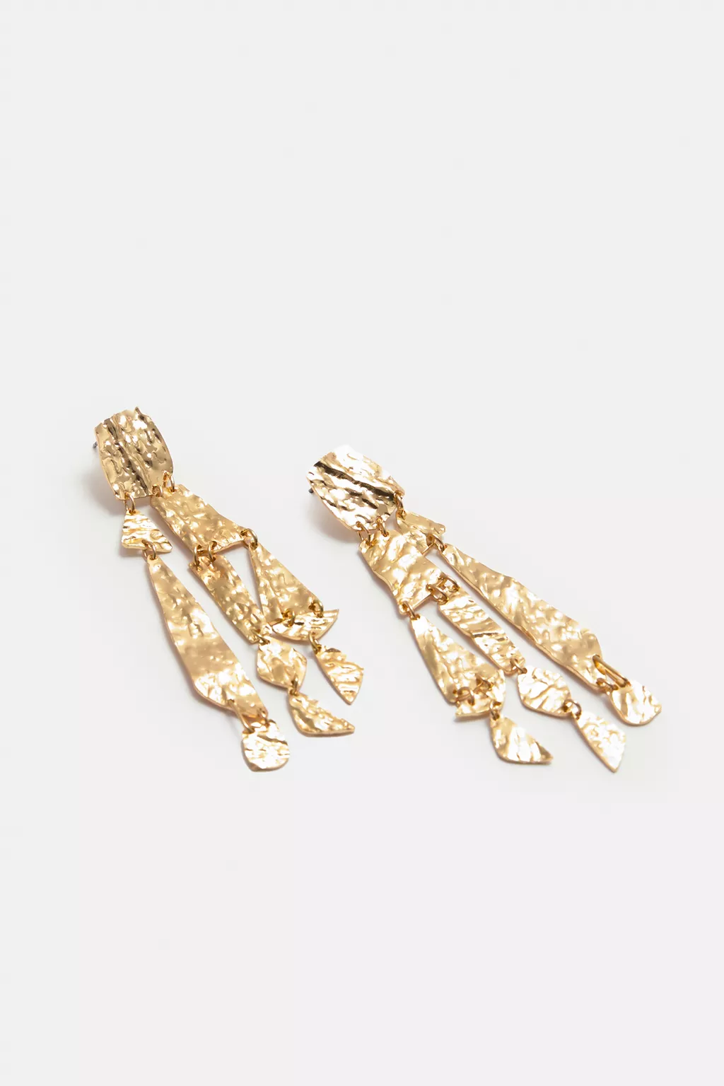 Golden cascading earrings