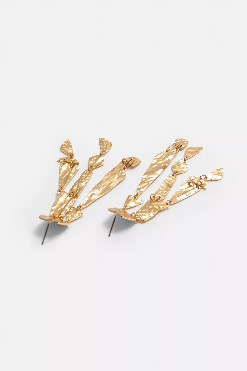 Golden cascading earrings