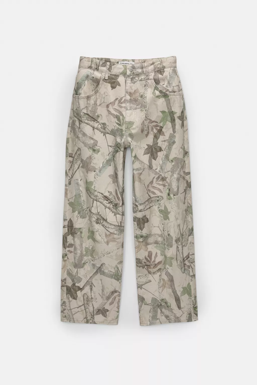 Leaf print skater trousers