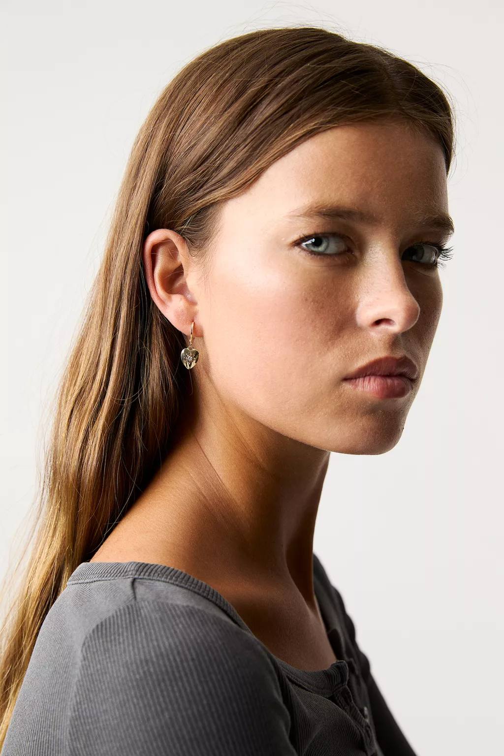 Pack of 9 pairs of gold-toned earrings