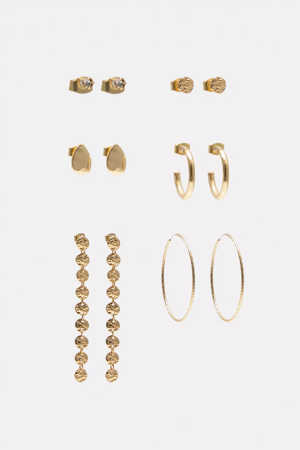 Pack of textured earrings