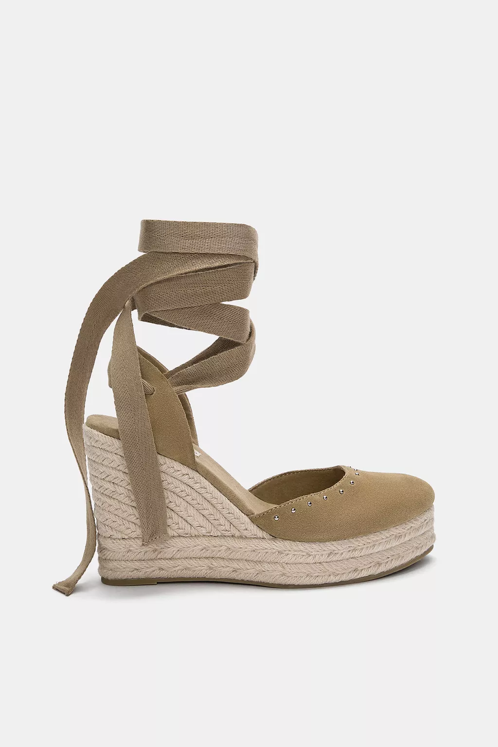 Leather espadrille wedges