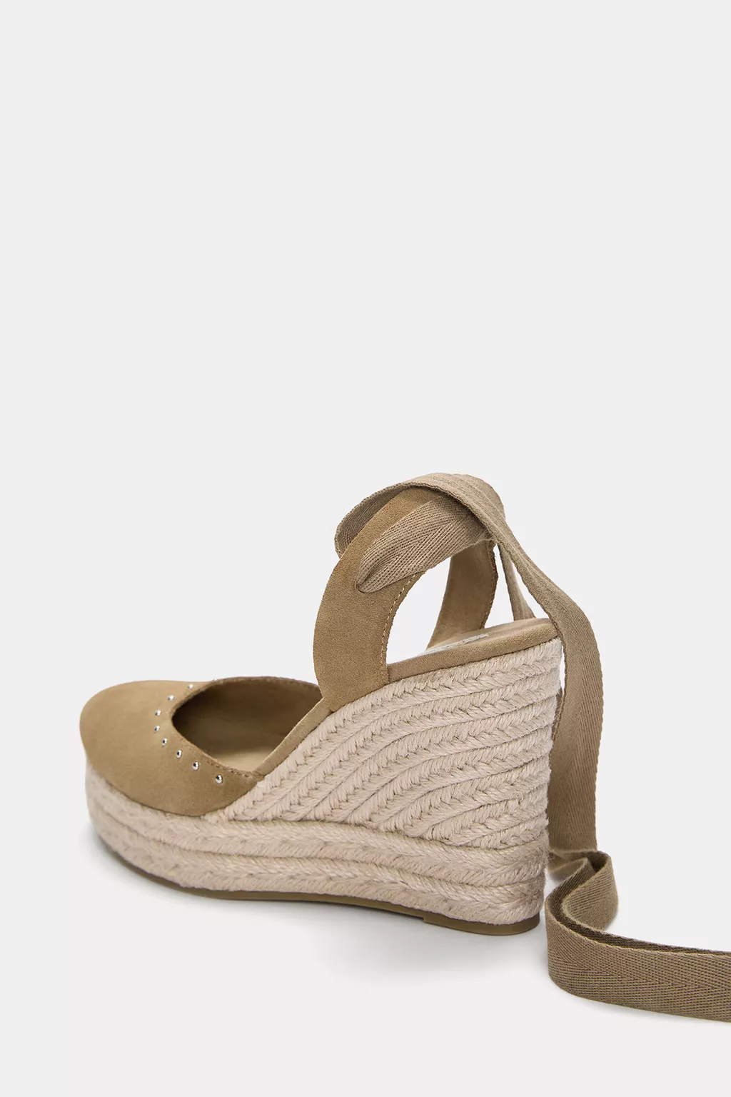 Leather espadrille wedges