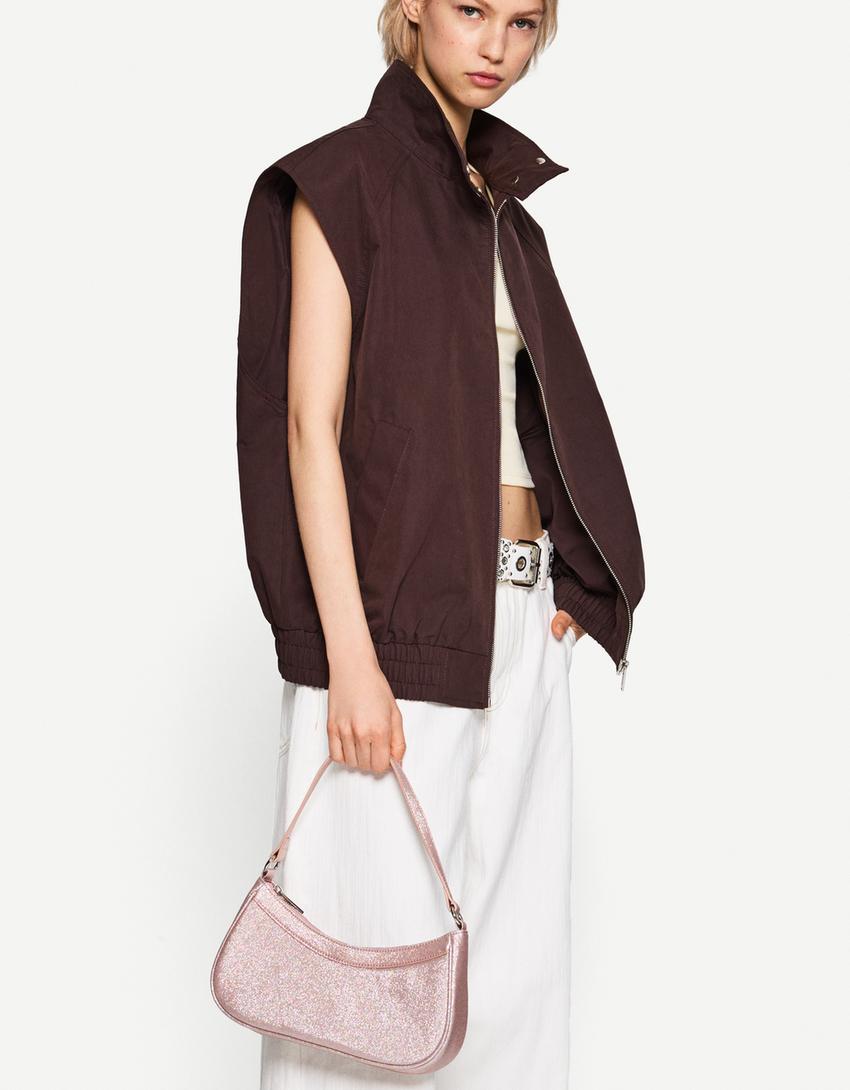 Shiny-effect mini bag