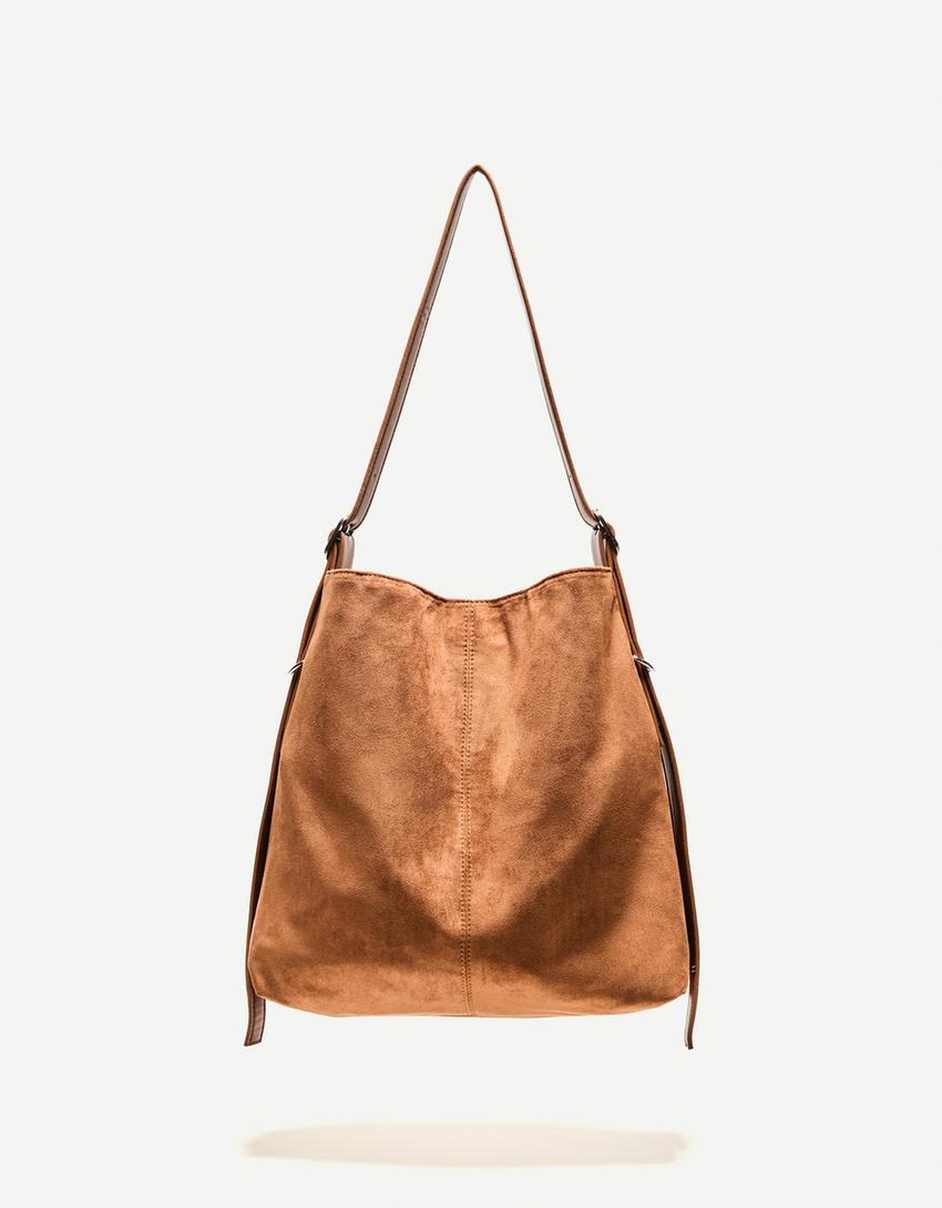 Faux suede bag