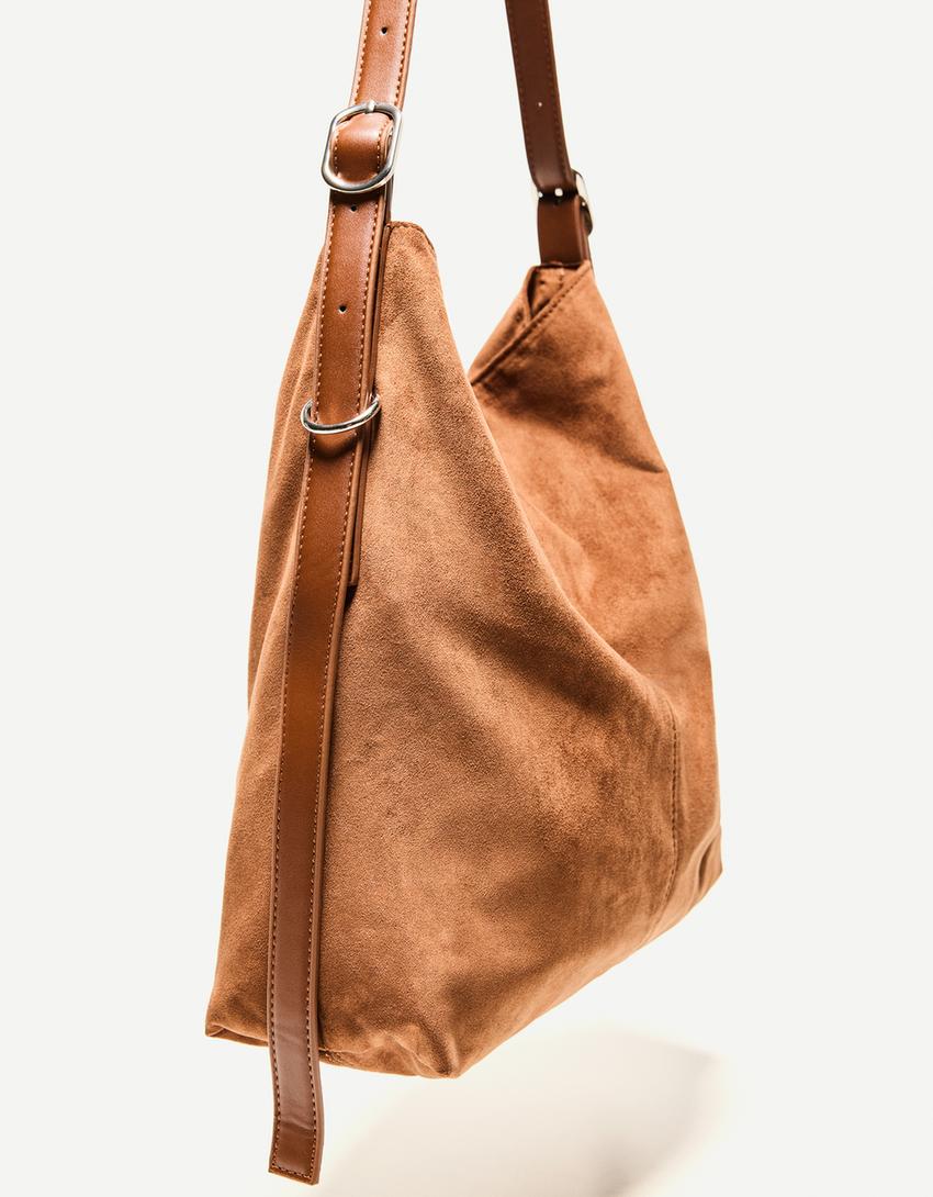 Faux suede bag