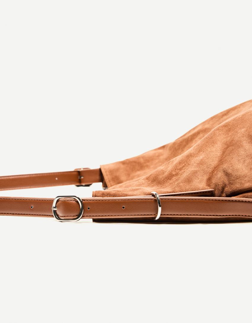 Faux suede bag