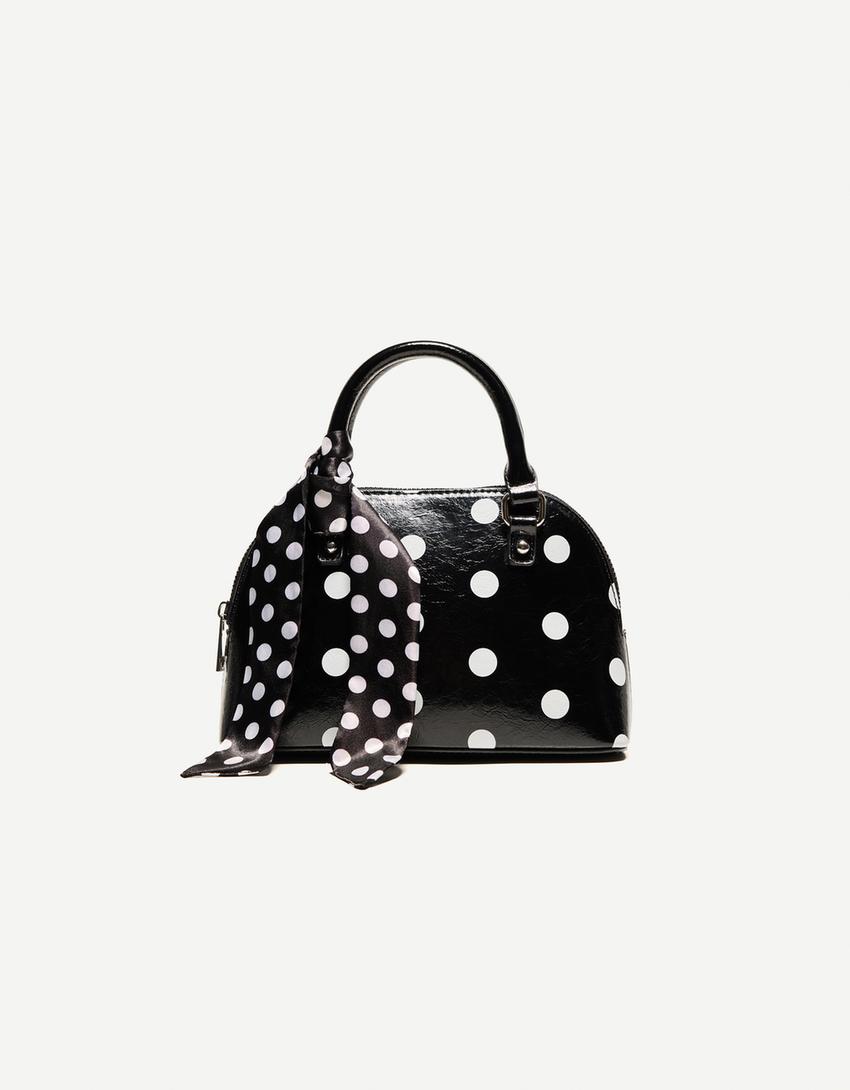 Polka dot Saffiano mini bag