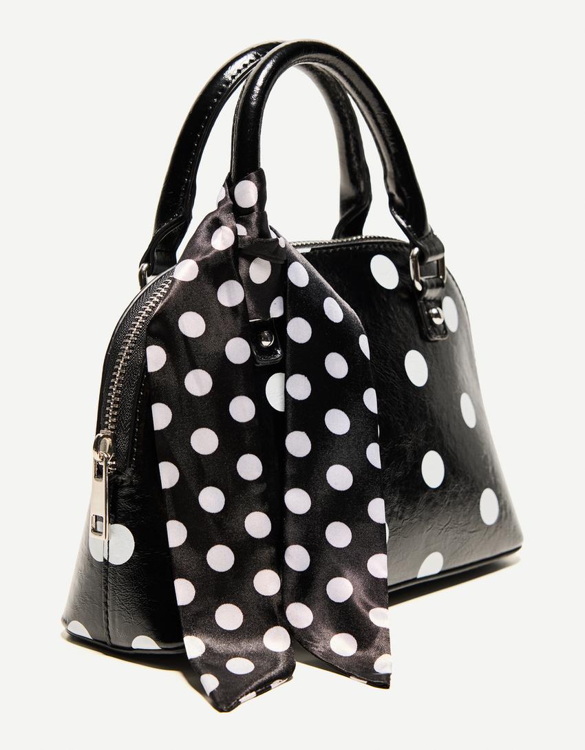Polka dot Saffiano mini bag
