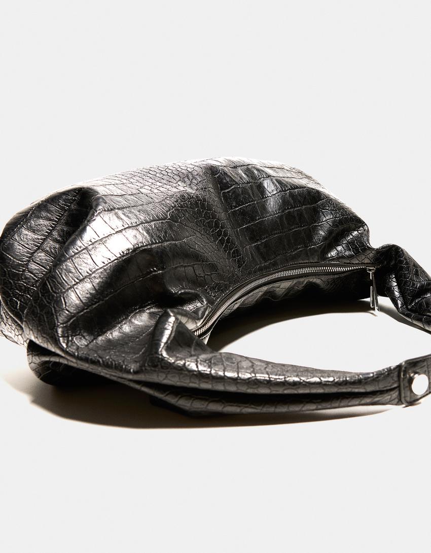 Maxi leather effect bag