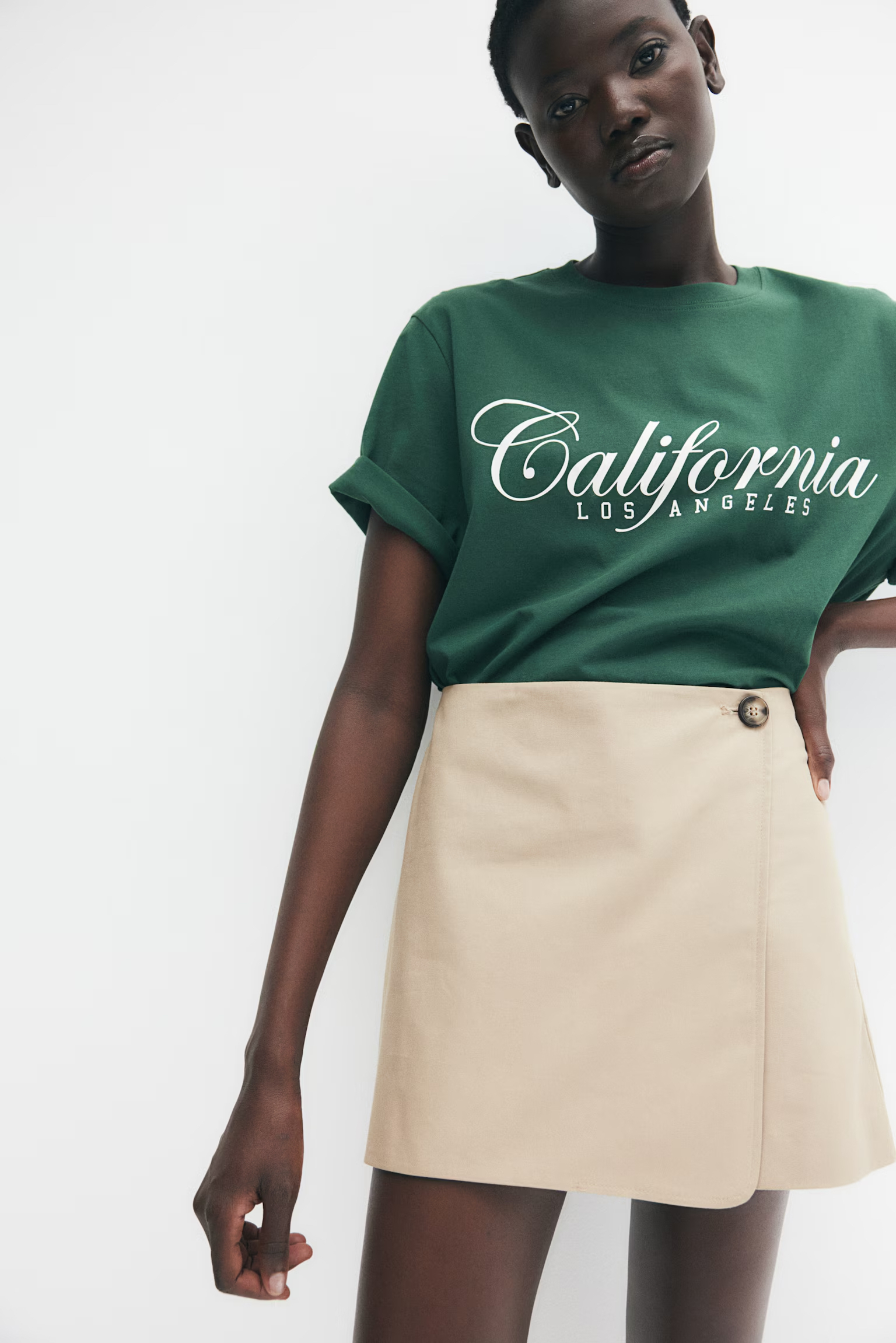 Gabardine Shorts Skirt