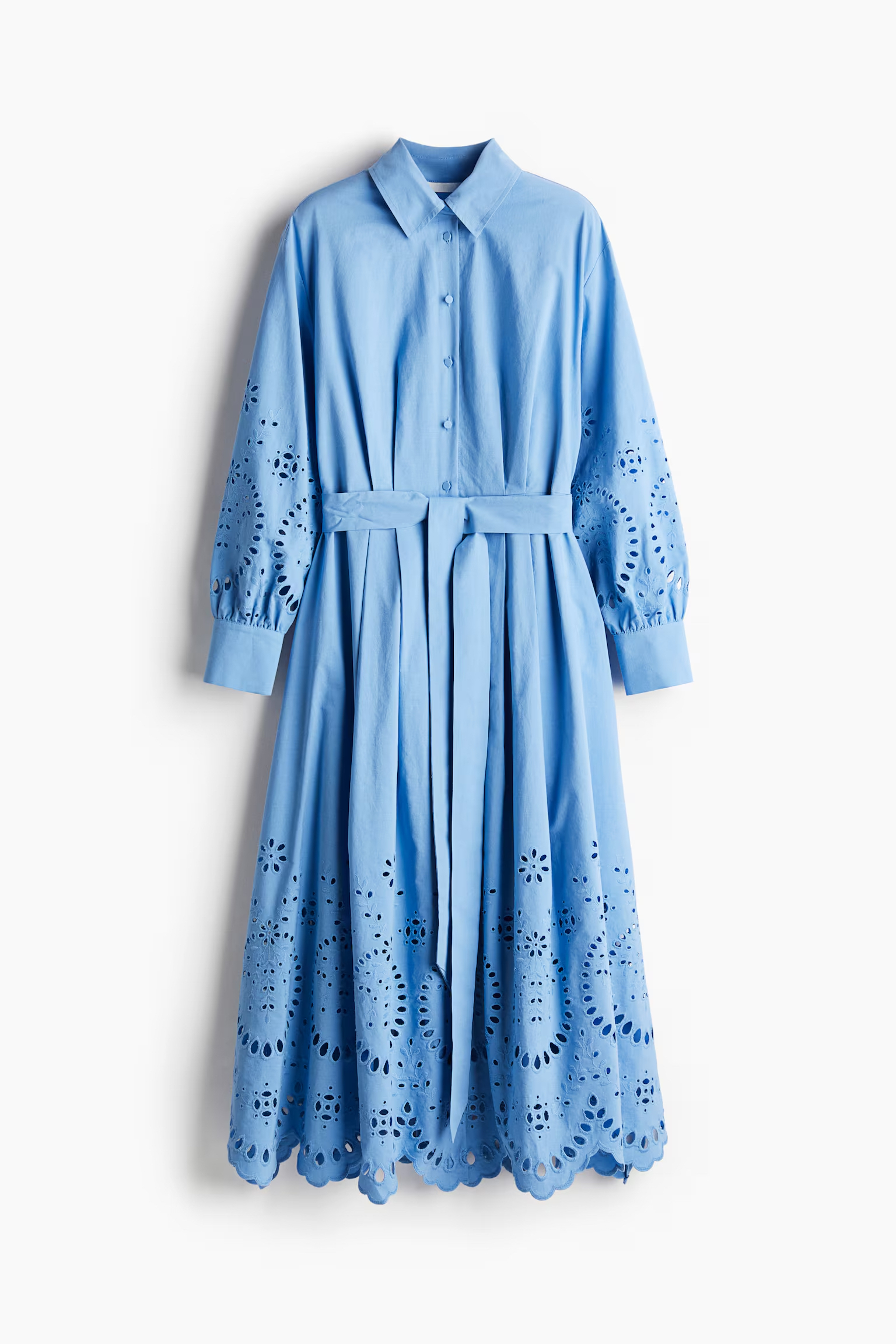 Embroidered Shirt Dress