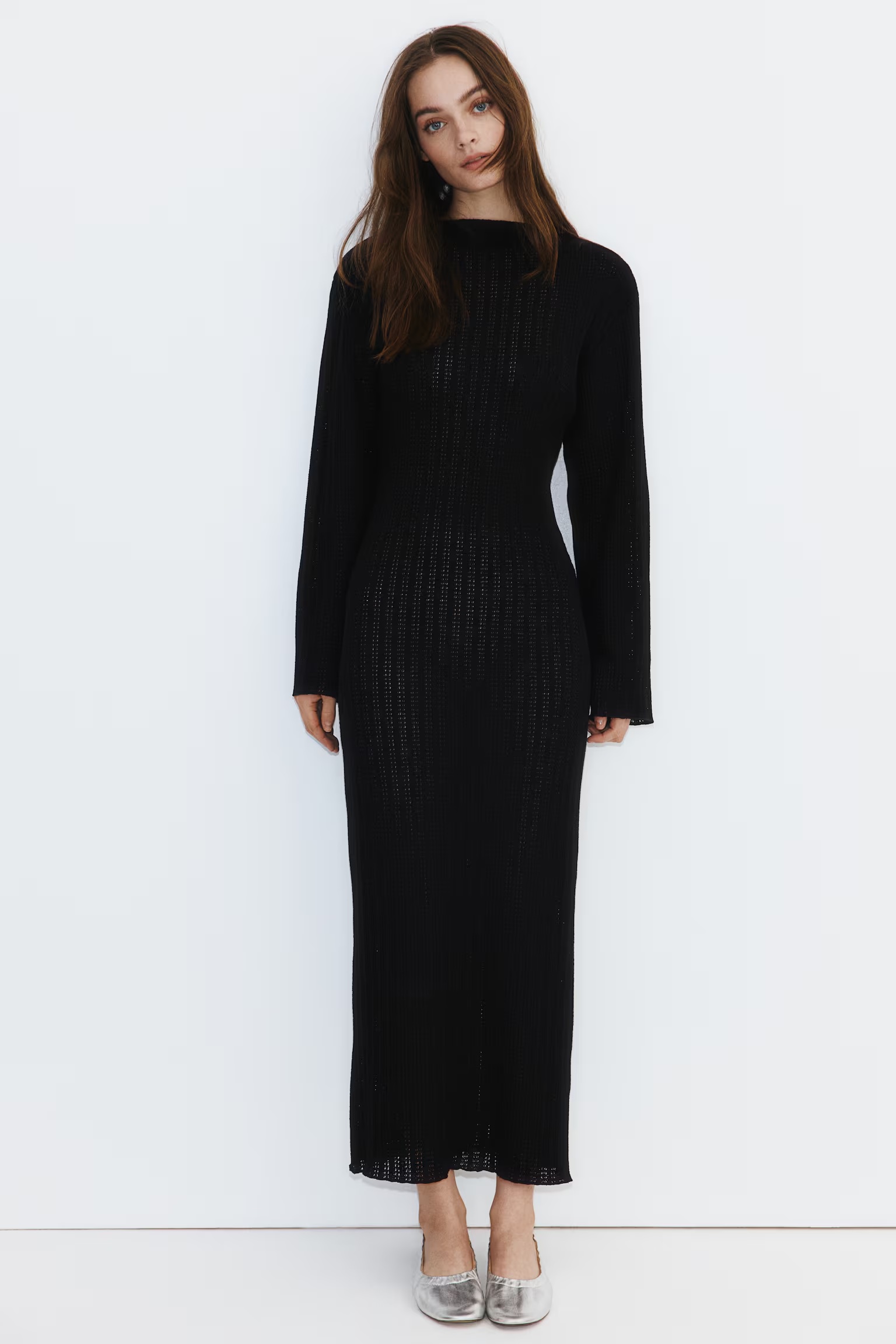 Hole Patterned Maxi Dress