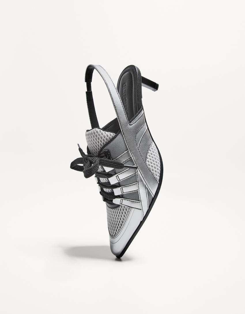 Slingback high-heel football shoes