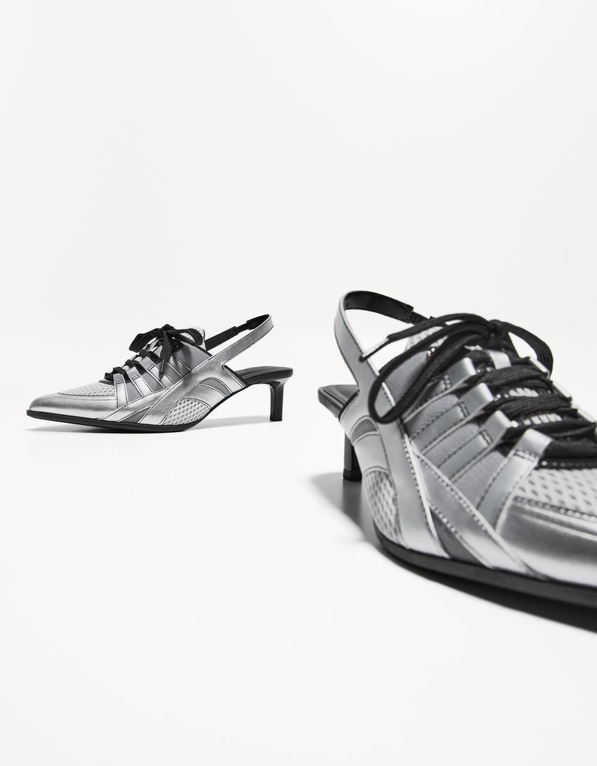Slingback high-heel football shoes
