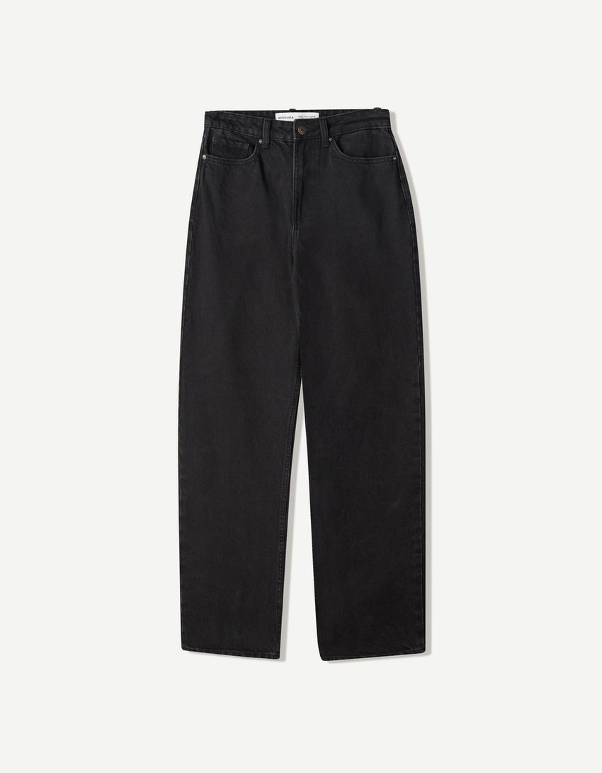 Straight-fit wide-leg jeans