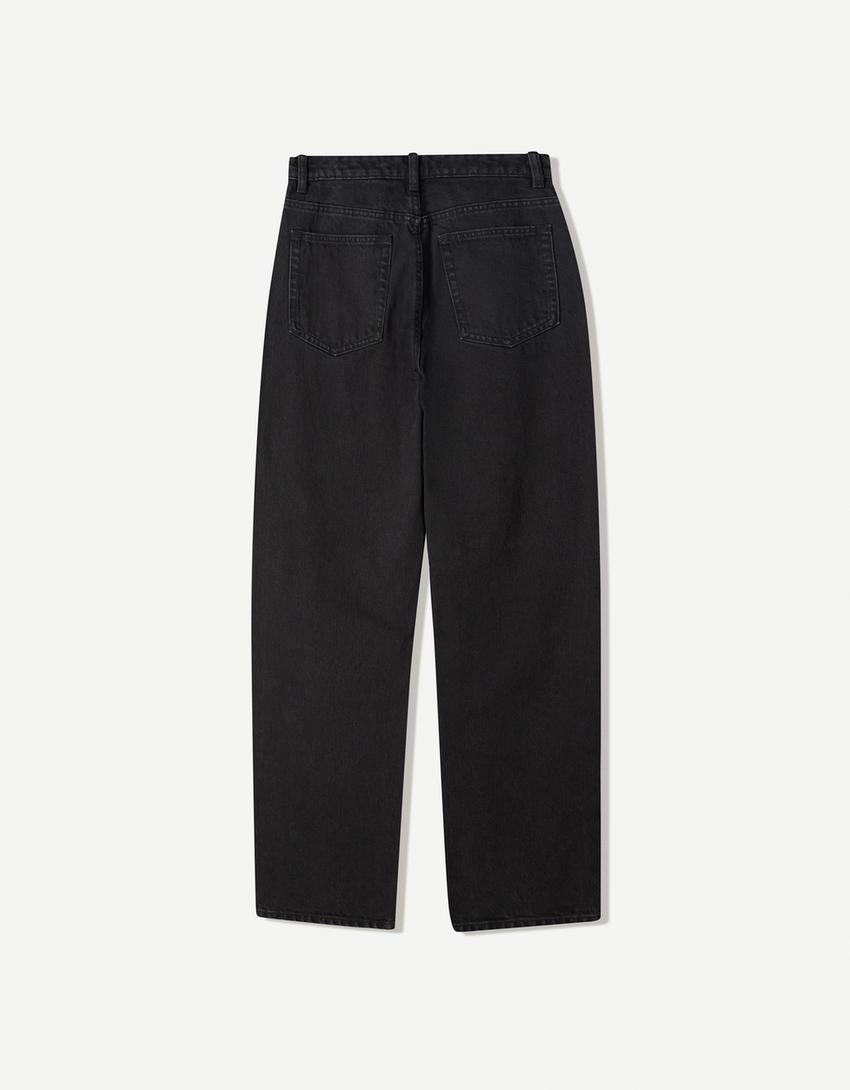 Straight-fit wide-leg jeans