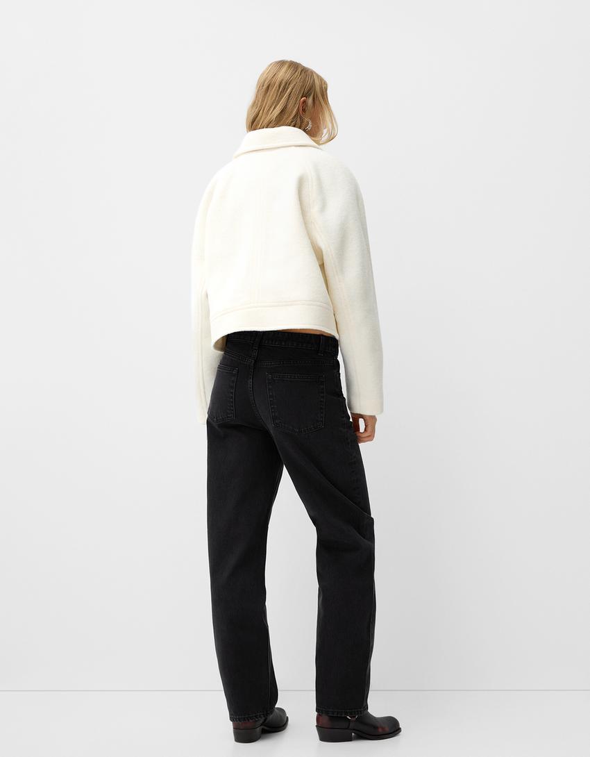 Straight-fit wide-leg jeans