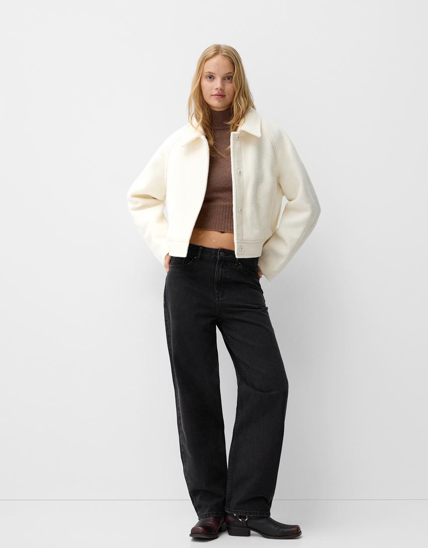 Straight-fit wide-leg jeans